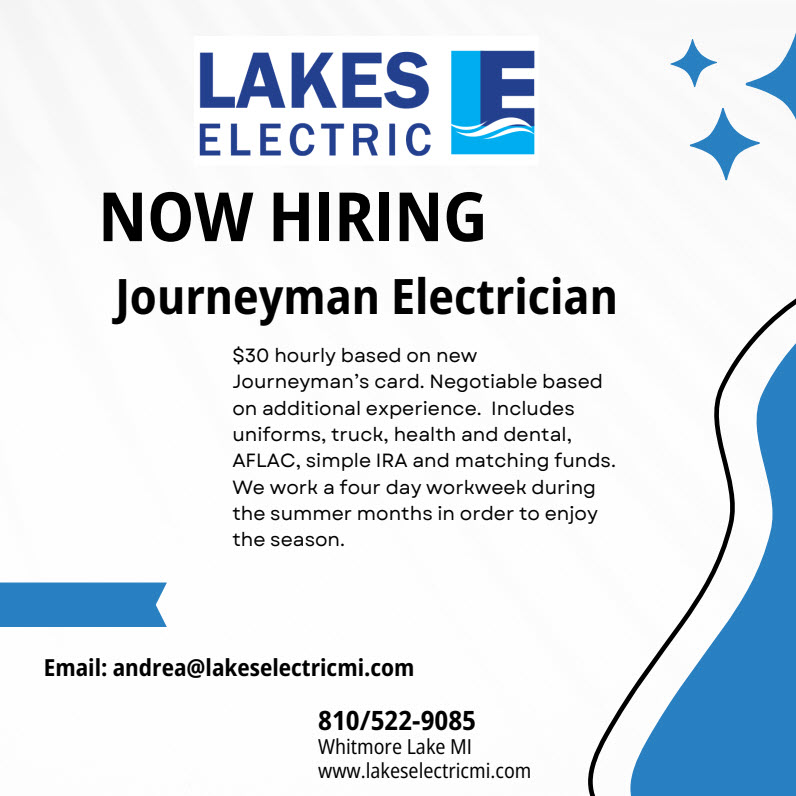 Now hiring journeyman electrician
